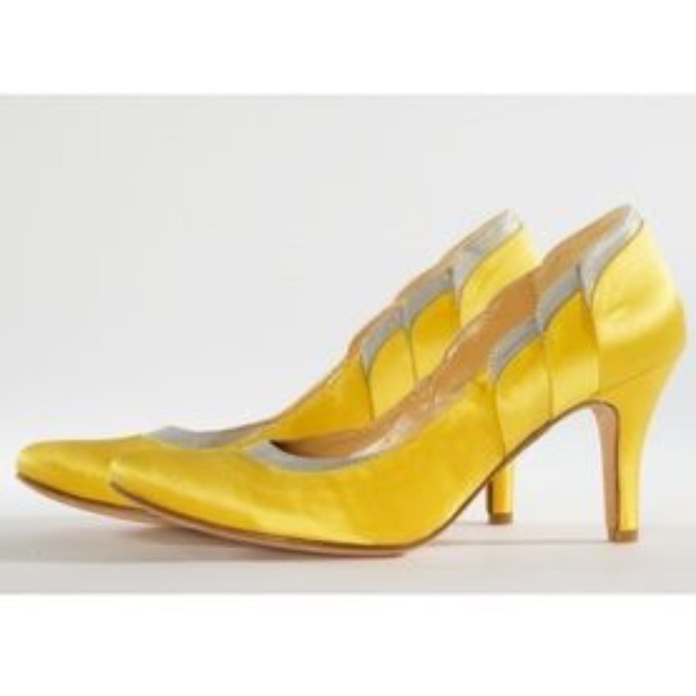 Hey Lady ‘Taken In Marigold’ Satin Wedding Shoes